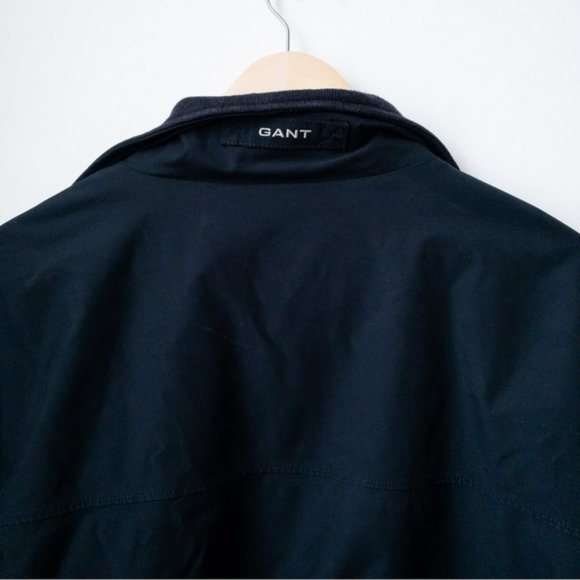 GANT Fleece Lined Navy Blue Bomber Jacket - Picture 4 of 10